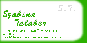 szabina talaber business card